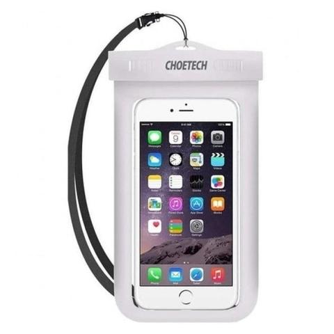 Choetech WPC007-WH Universal Waterproof Cell Phone Pouch Bag up to 8" - White