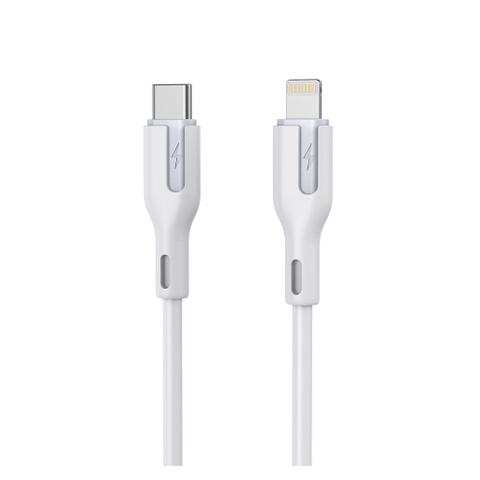 Choetech XCL-0002 1m Silicone USB-C to Lightning Cable - White
