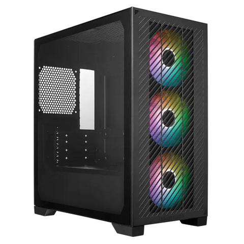 Cooler Master Elite 301 Tempered Glass Micro-ATX Case - Black