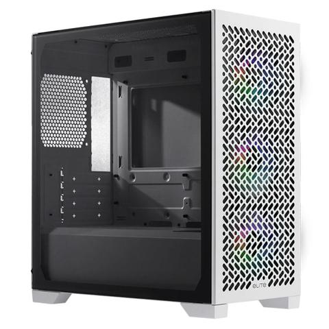 Cooler Master Elite 302 Tempered Glass Micro-ATX Case - White