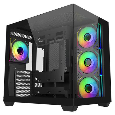 Cooler Master Elite 681 Tempered Glass Mid-Tower ATX Case - Black