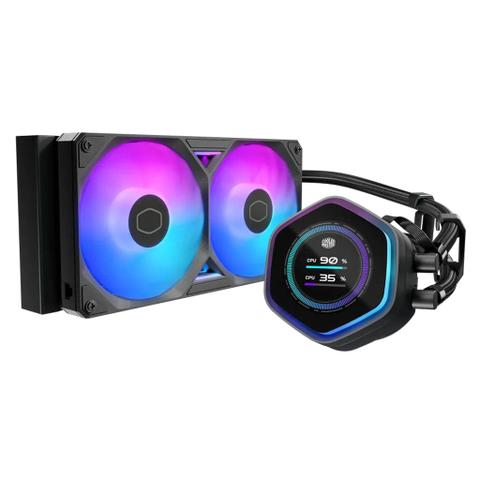 Cooler Master MasterLiquid Atmos II LCD 240mm ARGB AIO Liquid CPU Cooler - Black