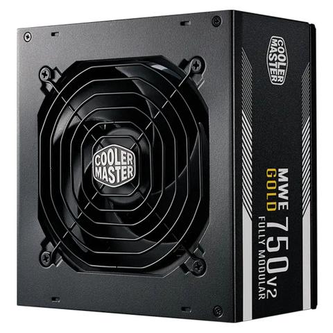 Cooler Master MWE V2 750W 80+ Gold Fully Modular PCIe 5.1 ATX 3.1 Power Supply - Black