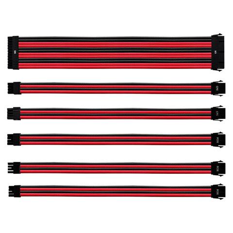 Cooler Master Universal PSU Sleeved Extension Cable Kit V2 - Red/Black