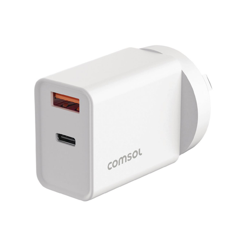 Comsol 20W Dual USB Wall Charger USB-C + USB-A