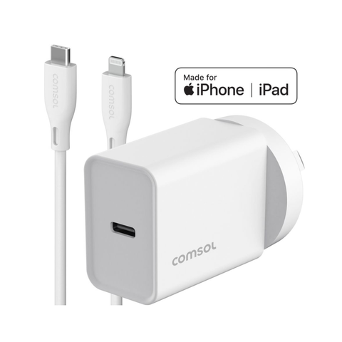 Comsol 20W USB-C Wall Charger + 1.5m USB-C to Lightning Cable
