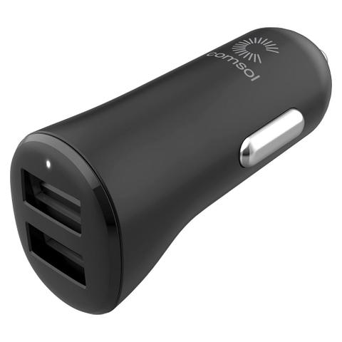 Comsol 2 Port 17W USB Car Charger 3.4A - Black