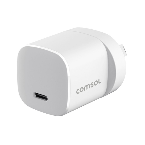 Comsol 30W GaN USB-C Wall Charger - White