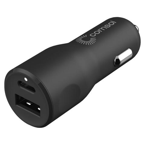 Comsol 32W 2 Port USB-C & USB-A Car Charger