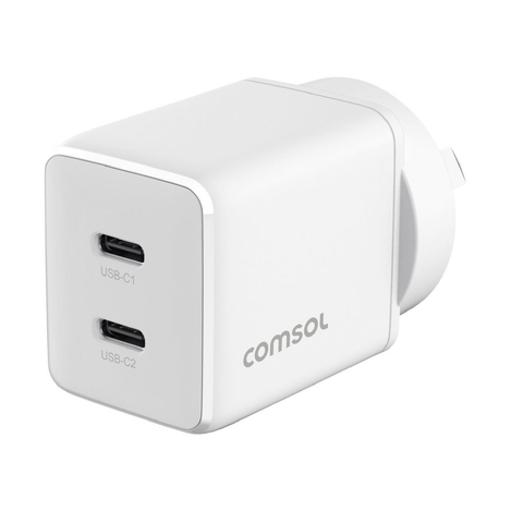 Comsol 35W GaN Dual USB-C Wall Charger