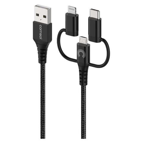 Comsol 3-in-1 Cable Lightning/USB-C/Micro USB - 1.2m