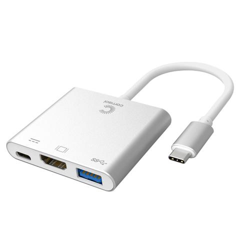 Comsol USB-C Male to HDMI/USB 3.0/USB-C Adapter