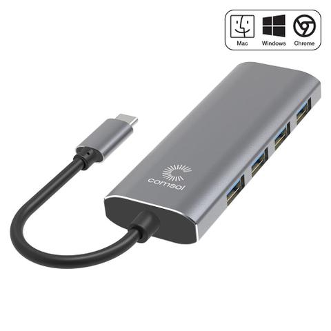 Comsol USB-C to 4 Port USB-A 3.0 Hub