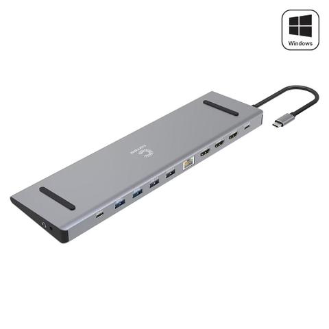 Comsol USB-C Windows DP-Alt Triple 4K HDMI Multi-Port Adapter