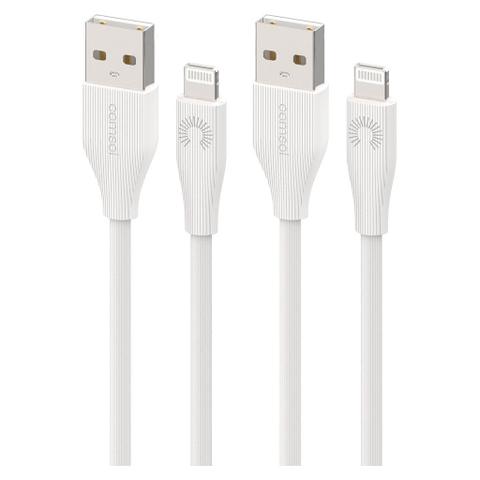 Comsol Apple Lightning Cable Twin Pack 1m - White - ALSLTPWH
