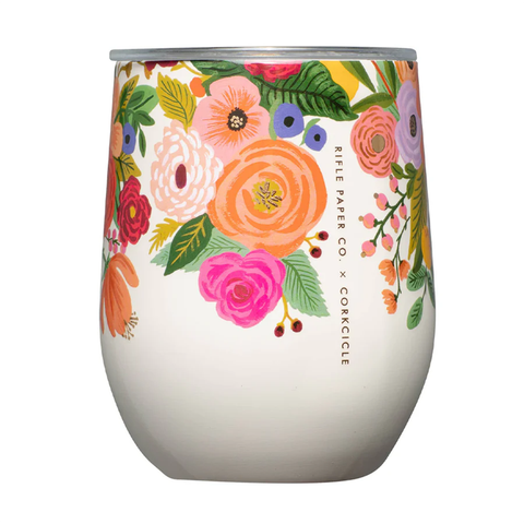 Corkcicle Stemless 340ml - Rifle Paper (Garden Party Cream)