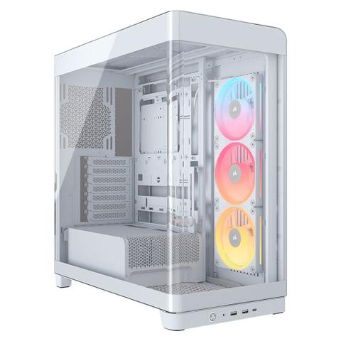 Corsair FRAME 4500X LX-R RGB iCUE LINK Panoramic Glass Mid-Tower PC Case - White
