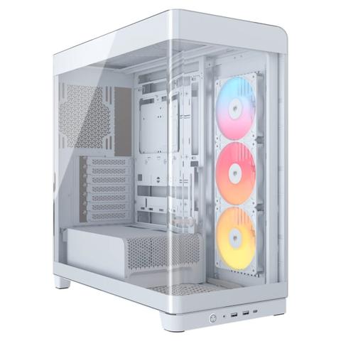 Corsair FRAME 4500X RS-R ARGB Panoramic Glass Mid-Tower PC Case - White
