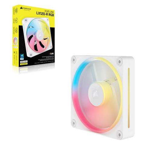 Corsair iCUE LINK LX120-R RGB 120mm PWM Reverse Fan Expansion - White