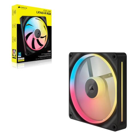Corsair iCUE LINK LX140-R RGB 140mm PWM Reverse Fan Expansion - Black