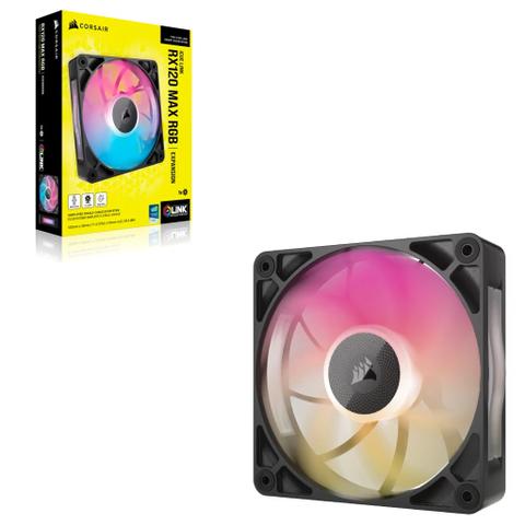 Corsair iCUE LINK RX120 MAX RGB 120mm PWM Thick Case Fan - Black