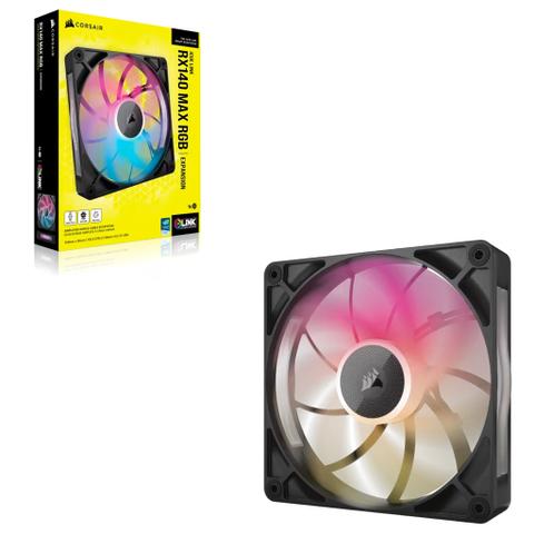 Corsair iCUE LINK RX140 MAX RGB 140mm PWM Thick Case Fan - Black