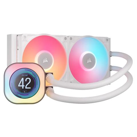 Corsair iCUE LINK TITAN RX RGB 240mm LCD AIO Liquid CPU Cooler - White