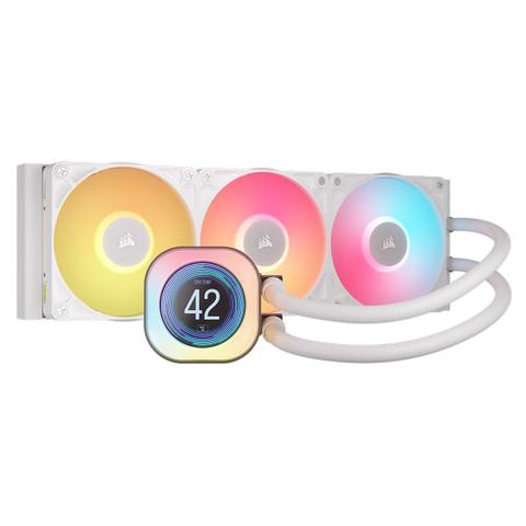 Corsair iCUE LINK TITAN RX RGB 360mm LCD AIO Liquid CPU Cooler - White