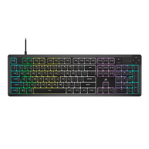 Corsair K55 CORE RGB Gaming Keyboard with Rubber Dome Switches - Black