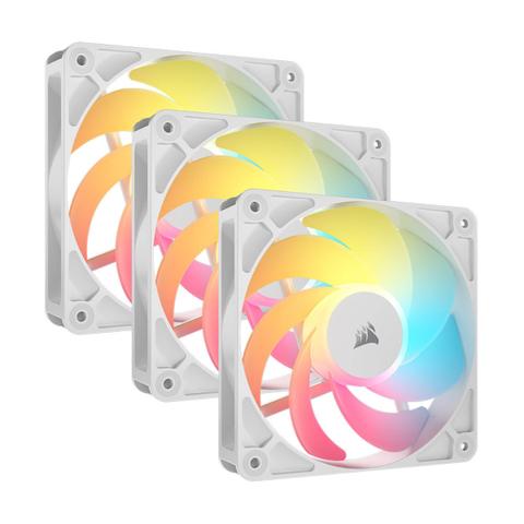 Corsair RS120-R ARGB 120mm PWM Reverse Fans - Triple Pack - White