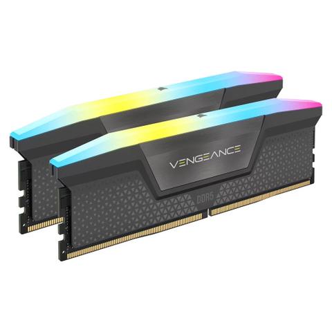 Corsair Vengeance RGB 64GB (2x32GB) DDR5 5600MHz AMD EXPO & Intel XMP CL40 Desktop Memory - Grey