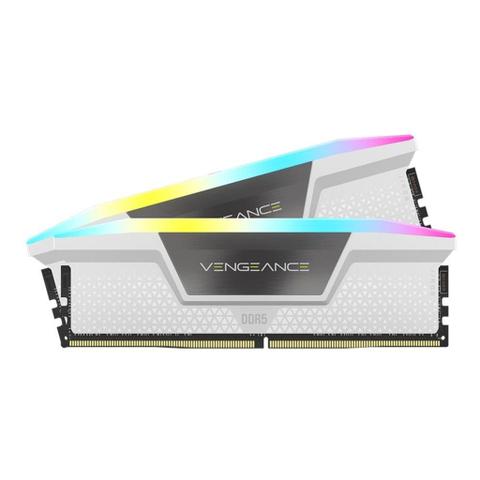 Corsair Vengeance RGB 16GB (2 x 8GB) DDR5 5200MHz CL40 INTEL XMP & AMD EXPO Desktop Memory - White