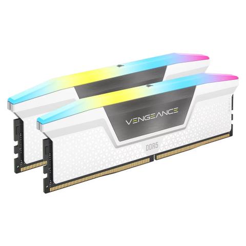Corsair Vengeance RGB 32GB (2x16GB) DDR5 6000MHz CL36 Desktop Memory - White