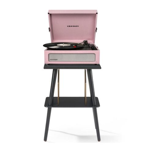 Crosley Voyager Bluetooth Portable Turntable + Entertainment Stand Bundle - Amethyst