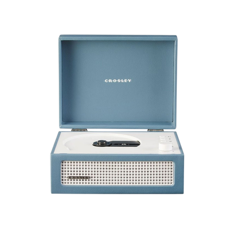Crosley Voyager Portable Retro CD Player with Stereo Bluetooth Speakers - Washed Blue