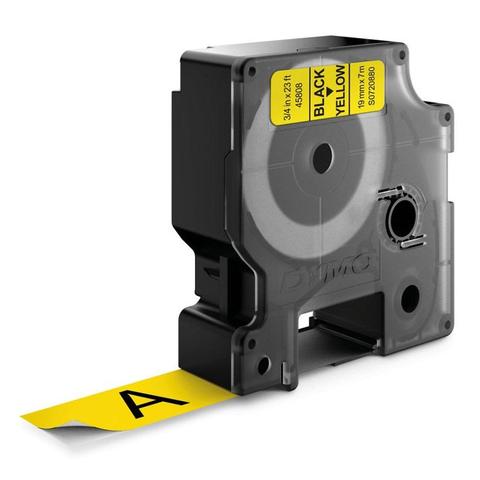 Dymo D1 Standard Label 19mm x 7m - Black on Yellow