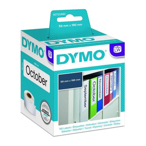 Dymo LabelWriter LeverArch Label 59mm x 190mm - 110 Labels