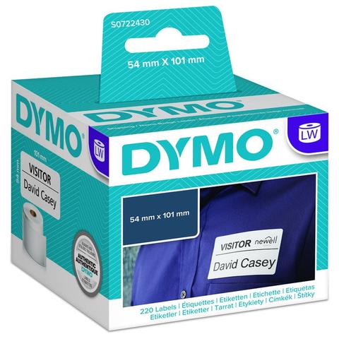 Dymo LW Name Badge Label 54mm x 101mm - 220 Labels