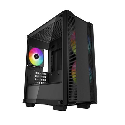 DeepCool CC360 Tempered Glass ARGB Micro-ATX Case - Black