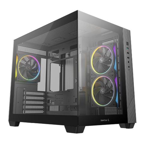 DeepCool CG330 3F Micro-ATX Compact PC Case - Black