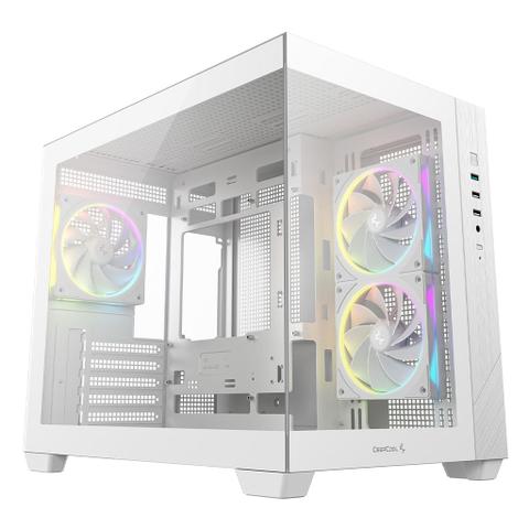 DeepCool CG330 3F WH Micro-ATX Compact PC Case - White