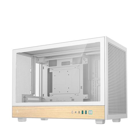 DeepCool CH260 Wood Micro-ATX Tower Case - White