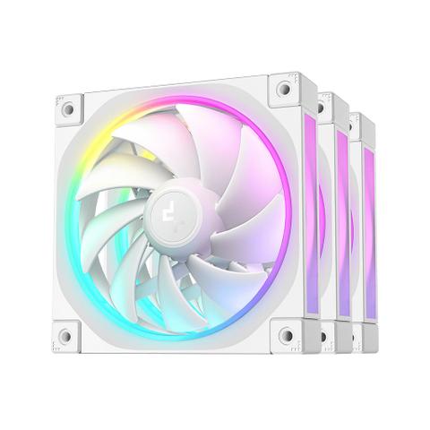 DeepCool FL12 ARGB 120mm White Fan - 3 pack
