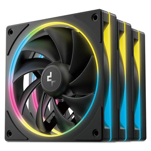 DeepCool FL12 SE ARGB 120mm Black Fan - 3 Pack