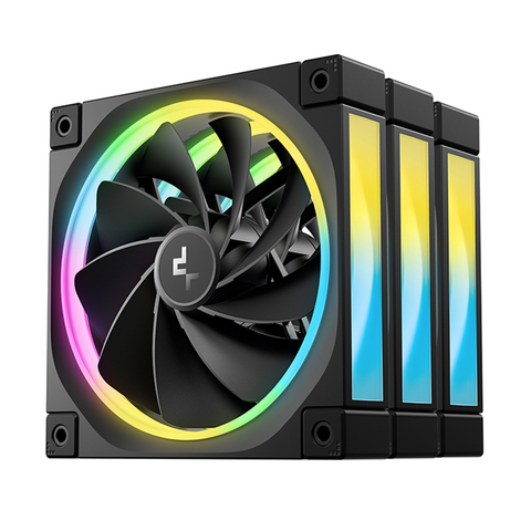 DeepCool FL12R ARGB 120mm Black Fan - 3 Pack