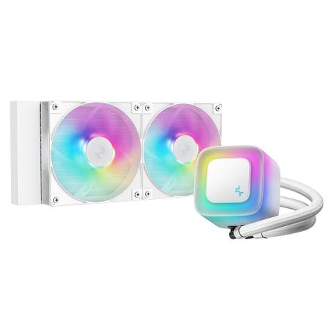 DeepCool LE240 V2 240mm ARGB AIO Liquid CPU Cooler - White