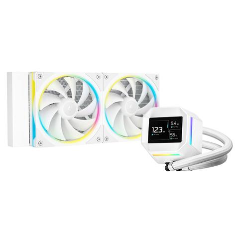 DeepCool LM240 LCD Display 240mm ARGB AIO Liquid CPU Cooler - White