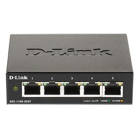 D-Link DGS-1100-05V2 5-Port Gigabit Smart Managed Switch