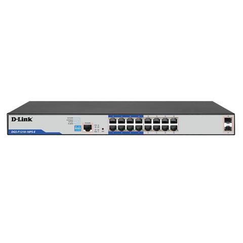D-Link 18-Port Gigabit Smart Managed PoE Switch w/ 16 PoE+ Ports & 2 SFP Ports