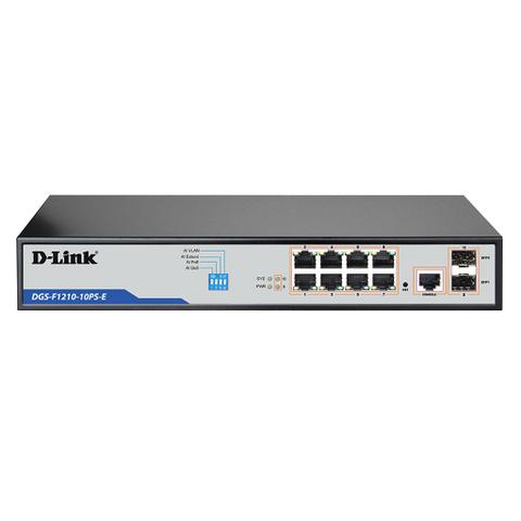 D-Link 10-Port Gigabit Smart Managed PoE Switch w/ 8 PoE+ Ports & 2 SFP Ports